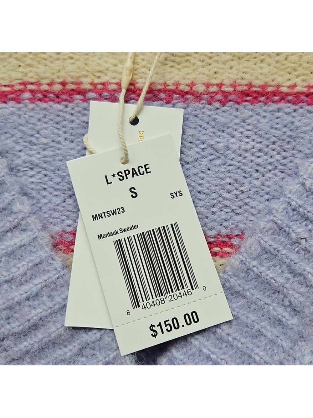 l*space Montauk Lavender Striped V-Neck Button Cardigan Swim Cover Up Sold Out - Picture 8 of 10